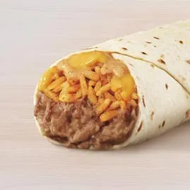 CHEESY BEAN AND RICE BURRITO