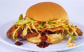 Crispy Korean Fried Chicken Sandwich With Shoestring Fries