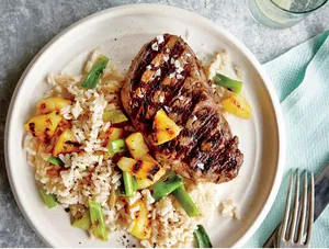 Beef Filets And Toasted Rice