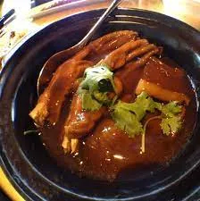 Sea Cucumber And Goose Web With Abalone Sauce