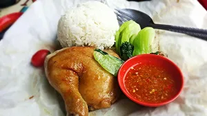 Rice Baked With Salted Chicken