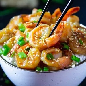 Jumbo Shrimp with Ginger and Scallion Sauce