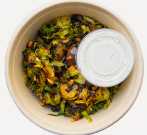 Roasted Brussels Sprouts with Ranch Dressing