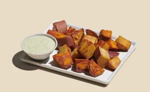 Roasted Sweet Potatoes + Green Goddess Ranch