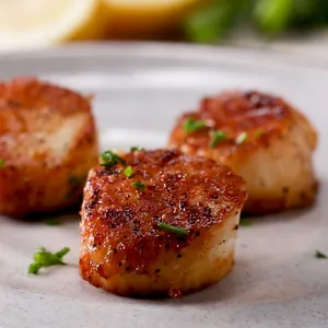 Fried Sea Scallops With Pepper Spiced Salt