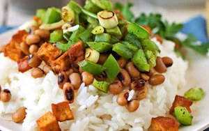 Smoked Tofu Over Rice