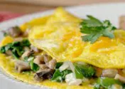 Spinach and Mushroom Omelette