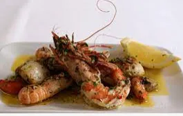 Red Fire Scallop And Prawns