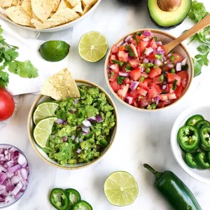 1/2 Pico De Gallo & 1/2 Guacamole