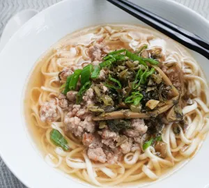 Shredded Pork with Preserved Szechuan Pickle Soup