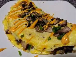 Mushroom and Onion Omelette