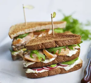 Norwegian Smoked Salmon, Onion & Cream Cheese Hot Sandwich