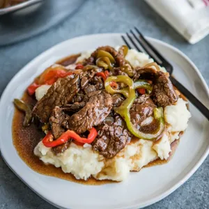 Pepper Steak Hot Combo Platter