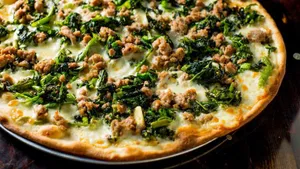 Large Sausage & Broccoli Rabe Pizza