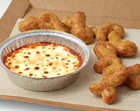 Cheesy Marinara Dip & Bread Twists