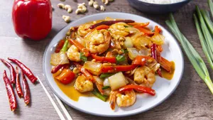 Prawn With Kung-Bao Sauce (8 Pieces)