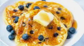 Pancakes with Fresh Blueberries