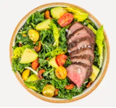 Steak Kale Caesar Salad