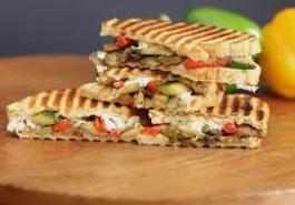 #2 Mushrooms, Roasted Pepper & Zucchini Panini