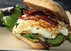 Fried Egg With Bacon Sandwich