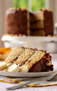 Chocolate, Banana & Hazelnut Cake