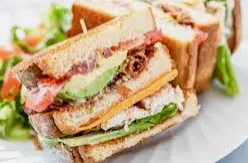 Ham and Swiss Club Sandwich