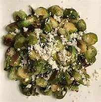 Sweet & Spicy Brussels Sprouts With Cotija Cheese