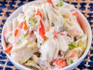 Crab Meat Vegetable Salad Platter