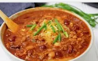 Turkey Chili Soup Bowl.