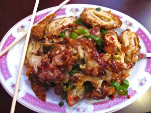 Griddled Cooked Pig's Intestines