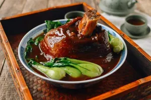 Braised Boar Hock with Baby Bai Choy