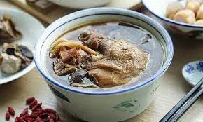 Simmered Chicken Soup With Black Garlic