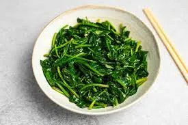 Stir-Fried Spinach with Fresh Garlic