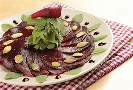 Beet Carpaccio, Pistachio Vinaigrette