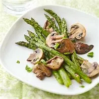 Fresh Mushroom With Asparagus