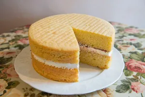 Slice of Victoria Sponge Cake