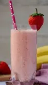Banana Strawberry Smoothie with Apple Juice