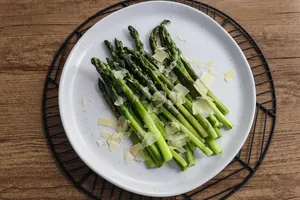 Side Of Grilled Jumbo Asparagus & Shaved Graviera Cheese