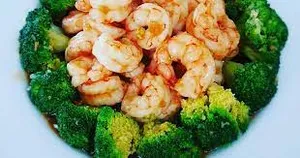 Prawns With Broccoli (Special Diet Menu)