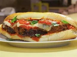 Eggplant Parmigiana Sandwich