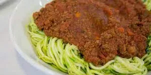 Zucchini Pasta With Meat Ragu