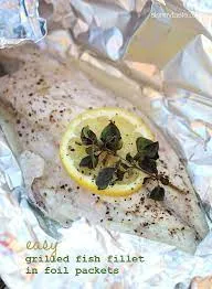 Film Wrapped Grilled Fish