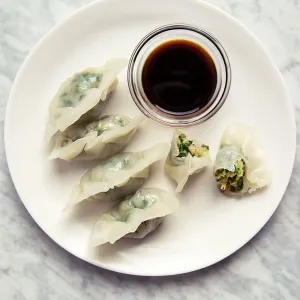 Steamed Watercress and Shrimp Dumplings