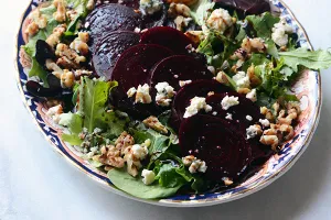 Stilton and Walnut Salad with Pickled Beets