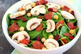 Baby Spinach & Mushroom Salad