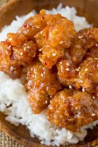 Crispy Orange Chicken Rice Bowl