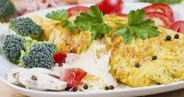 Broccoli, Tomato and Mushroom Omelette