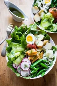 Norwegian Salmon Nicoises Salad