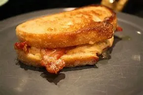 Grilled American Cheese With Bacon Sandwich