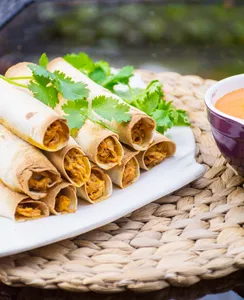 Red Chile Chicken Flautas